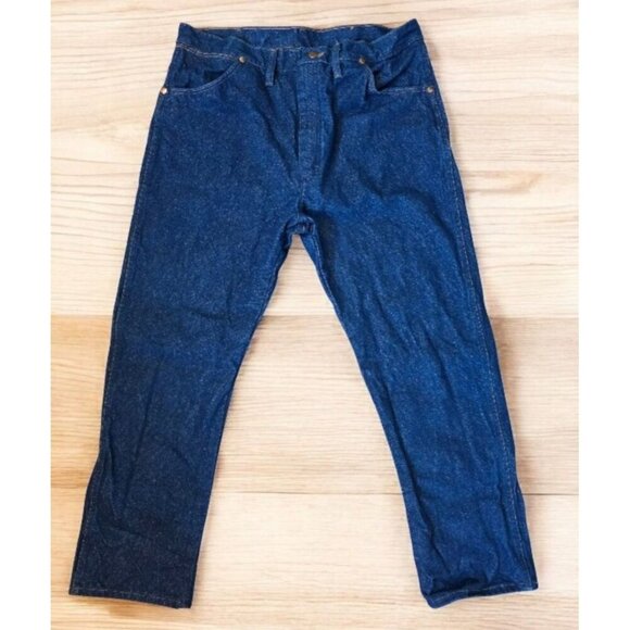Wrangler Jeans Mens (38x30) 36x30 Dark Wash High Rise Cowboy Cut Rodeo Western - Picture 1 of 10